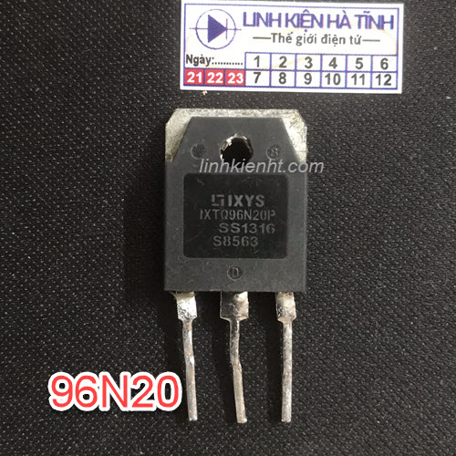 Linh kiện mosfet IXTQ96N20P IXTQ96N20 96N20 Kênh N 96A 200V chính hãng tháo máy