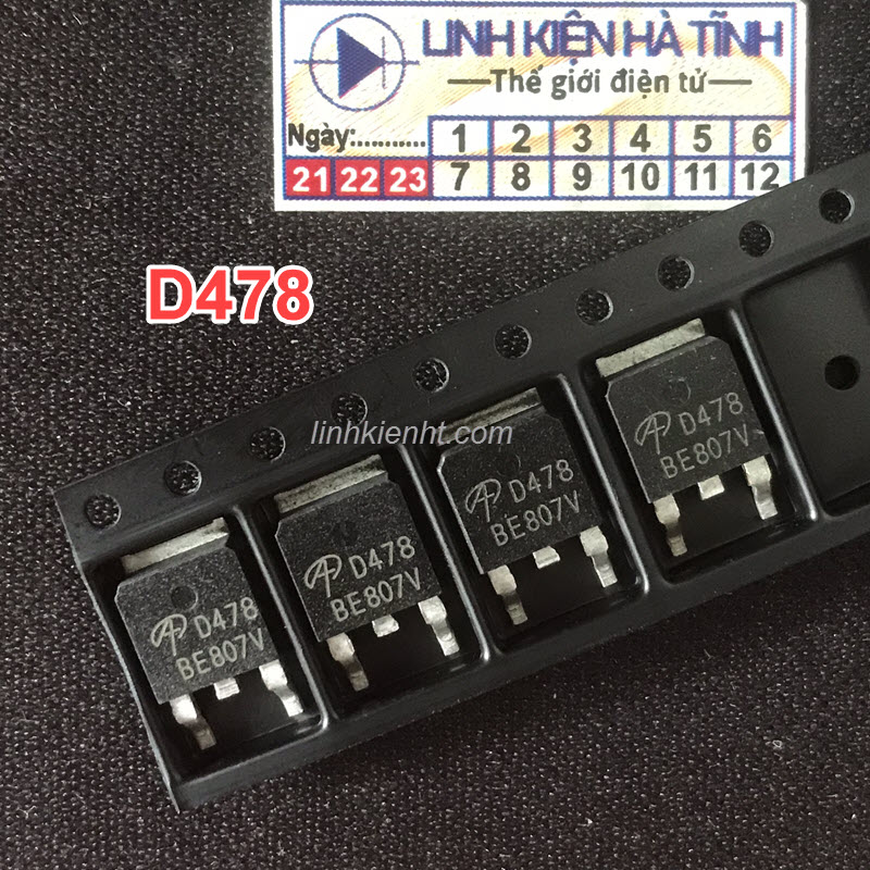 Mosfet dán AOD478 D478 kênh N 11A 100V