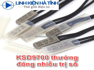 Cầu chì nhiệt KSD9700 250V 5A thường đóng nhiều giá trị 40 45 50 55 60 65 70 75 85 90 95 115 135 150 độ