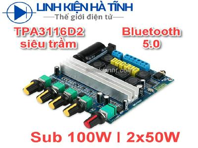 Mạch khuếch đại công suất kỹ thuật số TPA3116D2 TPA3116 Bluetooth 5.0 2.1 Kênh Công suất cao Loa siêu trầm 100W + 50W * 2 Mạch khuếch đại công suất kỹ thuật số TPA3116D2 TPA3116 Bluetooth 5.0 2.1 Kênh Công suất cao Loa siêu trầm 100W + 50W * 2
