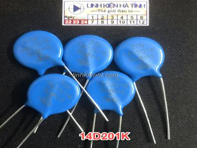 Tụ bảo vệ quá áp 110V 14D201K 14D201 14A 200V Tụ bảo vệ quá áp 110V 14D201K 14D201 14A 200V