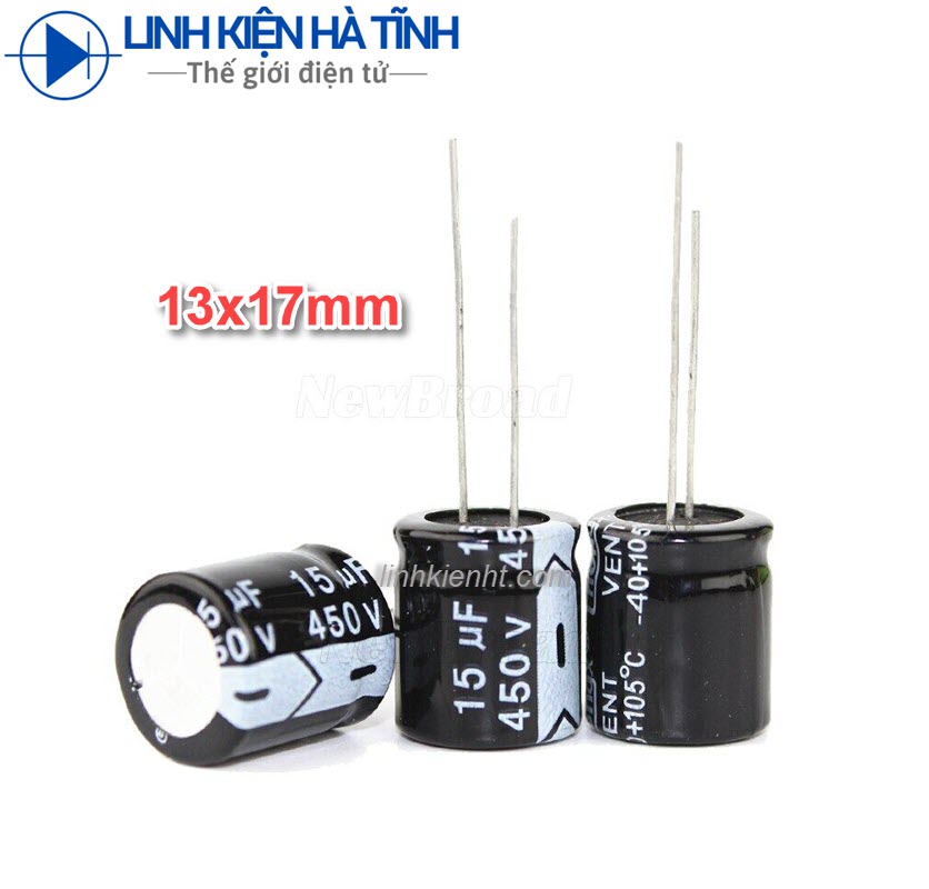 Tụ hóa 15uf 450V 13X17mm tụ 450V 15UF