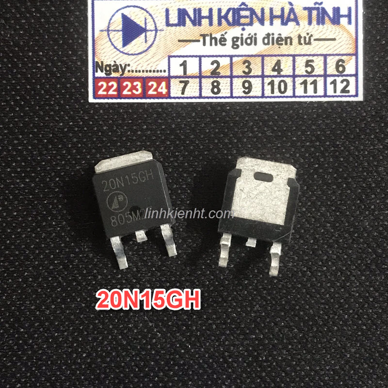 linh kiện Mosfet kênh N 20N15GH AP20N15GH 20N15 20A 150V TO-252 MỚI