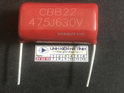 tụ máy hàn 475J 630V tụ CBB 630V 475J loại tốt chân 30mm  tụ máy hàn 475J 630V tụ CBB 630V 475J loại tốt chân 30mm