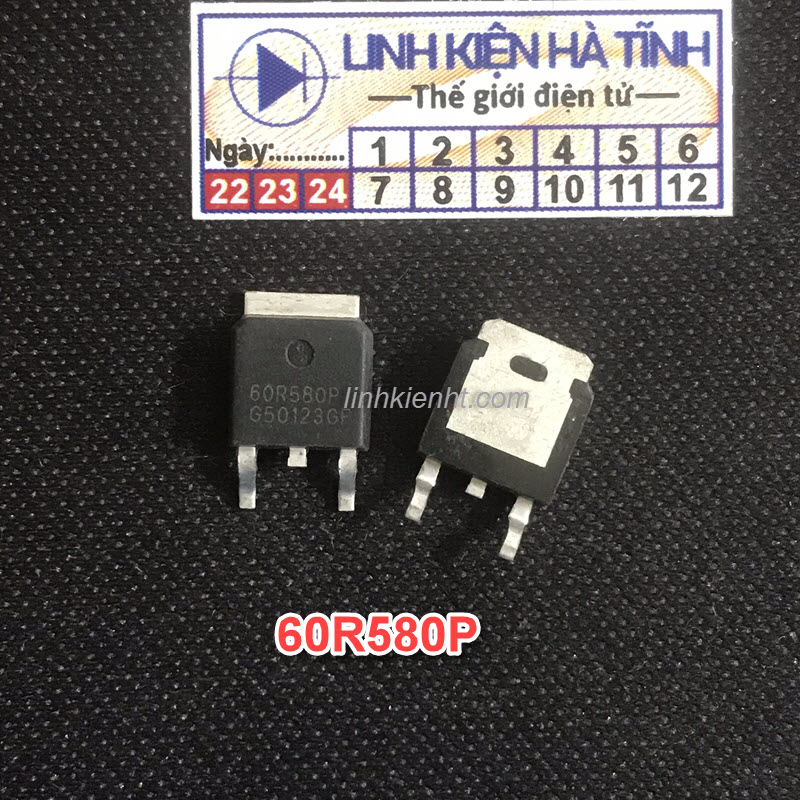  MOSFET KÊNH N 60R580P 60R580PS 60R580 8A 650V DÁN