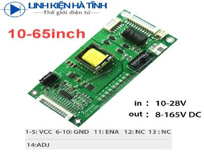 Mạch cao áp Led đa năng cao áp tivi led 10-65 inch vào 10-28V ra 8-165V mạch xanh cuộn cảm vuông