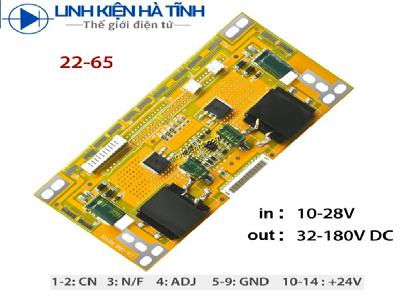 Mạch cao áp Led đa năng cao áp tivi led 22-65 inch vào 10-28V ra 32-180V mạch vàng 2 cuộn cảm