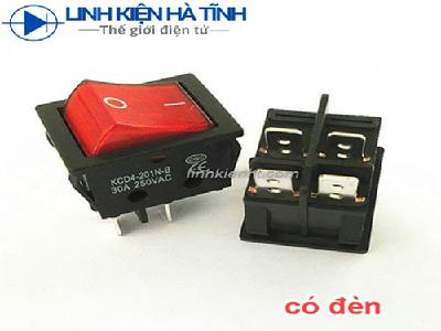 Công tắc máy hàn 30A KCD4 có đèn 4 chân Công tắc máy hàn 30A KCD4 có đèn 4 chân