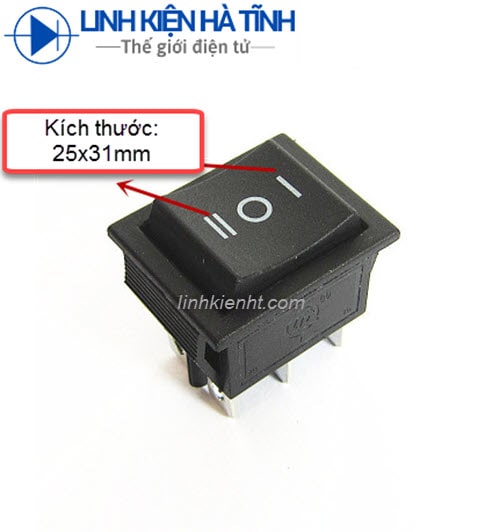 Công tắc KCD4 6 chân 3 chế độ 16A nhấn nhả không giữ