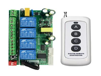 Bộ công tắc điều khiển từ xa 4 kênh 1000m 3KW AC85-256V bộ điều khiển từ xa bật/tắt thiết bị tiến/lùi động cơ