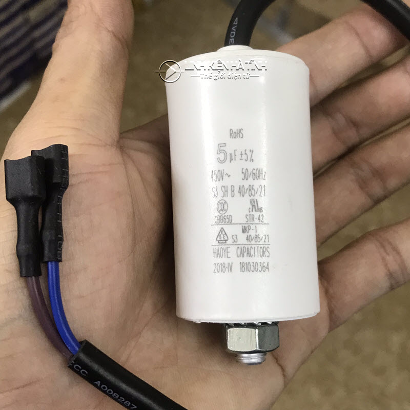 Tụ điện tủ lạnh có vít CBB65D 5UF 450V