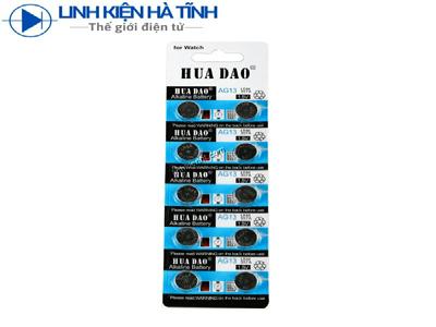 Vỉ 10 viên Pin cúc áo AG13 LR44 Pin đồng hồ, pin máy tính Casio