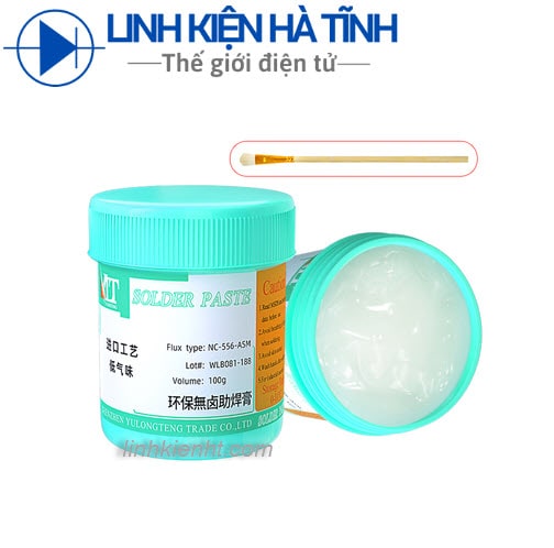 Mỡ hàn dán SMT BGA 100Gr chất lượn cao hàn khò chip dán điện thoại di động bảo vệ môi trường kèm chổi quét