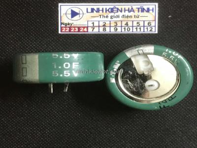 Siêu Tụ Farad 5.5V1.0F loại 5.5v 1.0F ETN nhập khẩu Siêu Tụ Farad 5.5V1.0F loại 5.5v 1.0F ETN nhập khẩu