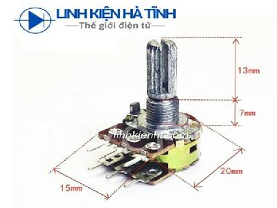 Chiết áp âm thanh đôi 50K chiều dài cần 20mm