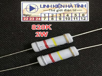 Túi 20 con điện trở 2W 820K