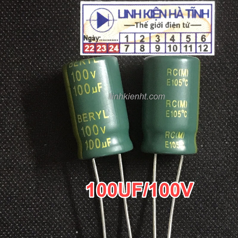Tụ hóa 100UF100V 100UF 100V