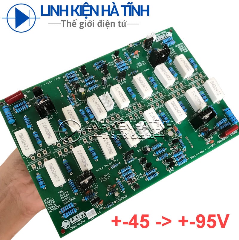 Mạch công suất ampli16 sò gồm 2 mạch công suất 8 sò 1 vế điện áp cao công suất 600W mạch sợi thủy tinh chất lượng cao