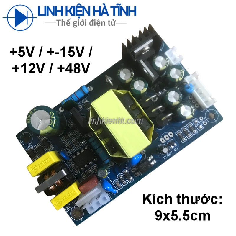 Mạch nguồn vang số, nguồn mixer Nguồn xung vang số bàn mixer +-15V +5V +12V +48V kích thước nhỏ