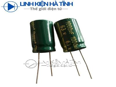 Tụ hóa 63V 1000uF tụ 1000uF 63V kích thước 16x25mm Tụ hóa 63V 1000uF tụ 1000uF 63V kích thước 16x25mm