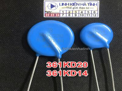 Tụ bảo vệ 361KD20 varistor 360V Tụ bảo vệ 361KD20 varistor 360V