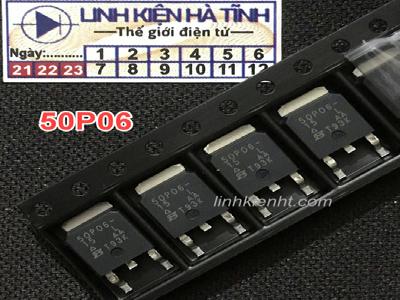 Linh kiện mosfet kênh P 50P06 SUD50P06 SUD TO-252 50A 60V Dán