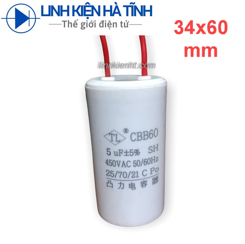 TỤ ĐIỆN MÁY GIẶT CBB60 5UF