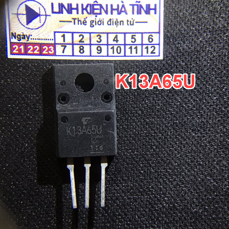 Linh kiện K13A65 TK13A65U K13A65U N-Mosfet 13A 650V TO-220F chính hãng tháo máy