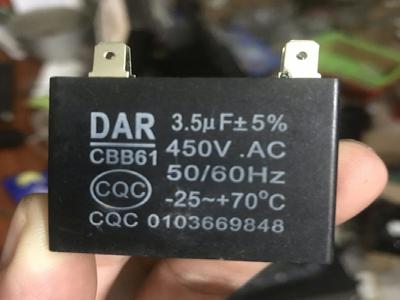 Tụ CBB61 tụ quạt giàn nóng điều hòa tụ quạt hơi nước chân cắm tụ điều hòa 3.5uf  Tụ CBB61 tụ quạt giàn nóng điều hòa tụ quạt hơi nước chân cắm tụ điều hòa 3.5uf