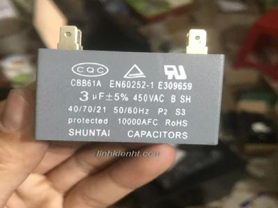 Tụ CBB61 tụ quạt giàn nóng điều hòa tụ quạt hơi nước chân cắm tụ điều hòa 3uf  Tụ CBB61 tụ quạt giàn nóng điều hòa tụ quạt hơi nước chân cắm tụ điều hòa 3uf