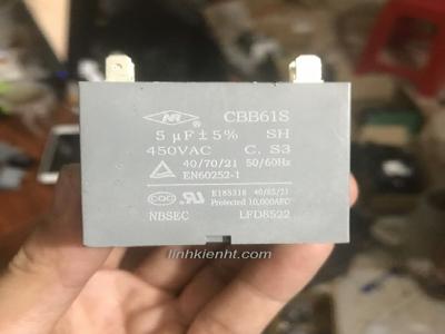 Tụ CBB61 tụ quạt giàn nóng điều hòa tụ quạt hơi nước chân cắm tụ điều hòa 5uf  Tụ CBB61 tụ quạt giàn nóng điều hòa tụ quạt hơi nước chân cắm tụ điều hòa 5uf