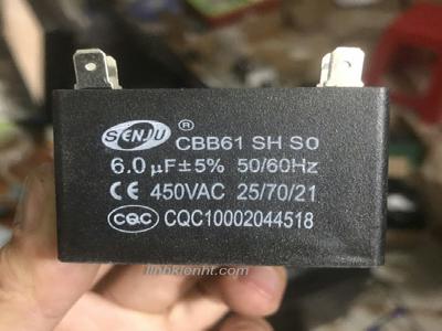 Tụ CBB61 tụ quạt giàn nóng điều hòa tụ quạt hơi nước chân cắm tụ điều hòa 6uf  Tụ CBB61 tụ quạt giàn nóng điều hòa tụ quạt hơi nước chân cắm tụ điều hòa 6uf