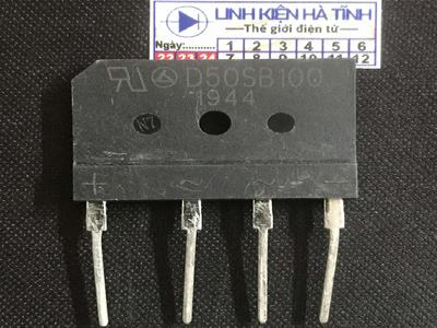 túi 3 con Cầu đi ốt công suất cao RBV5010 D50SB100 tương đương D50XB100 GBJ5010 50A1000V