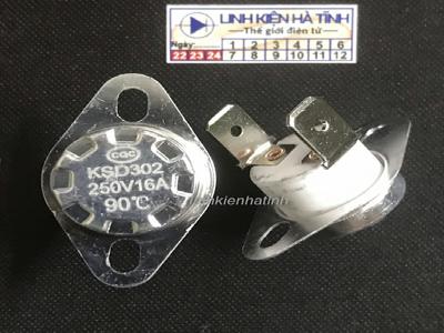 Rơ le nhiệt độ bằng sứ KSD302 16A 90 độ Rơ le nhiệt độ bằng sứ KSD302 16A 90 độ