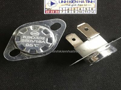 Rơ le nhiệt độ bằng sứ KSD302 16A 95 độ Rơ le nhiệt độ bằng sứ KSD302 16A 95 độ