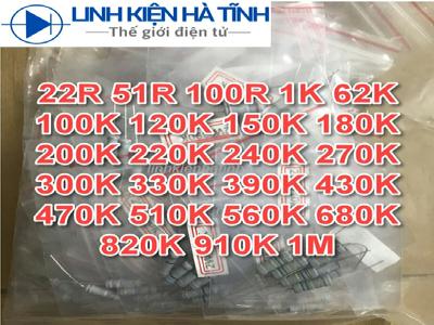 Túi nhiều loại trở 2W dùng chuyên sửa chữa bếp từ 24 loại mỗi loại 5 con