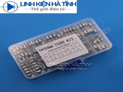Hộp 100 cái cầu chì 5x20mm các loại từ 0.25A đến 20A Hộp 100 cái cầu chì 5x20mm các loại từ 0.25A đến 20A