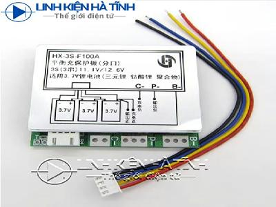 Mạch 3s BMS 12.6V 100A cân bằng và bảo vệ pin lion 3.7 mạch bảo vệ pin Li-ion 3S 12.6V 100A dòng xả cao