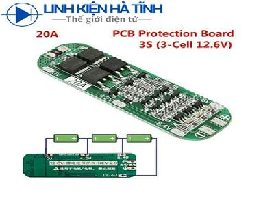 Mạch sạc bảo vệ sạc pin 3S 20A Li-Ion Lithium 11.1v 12.6V 18650