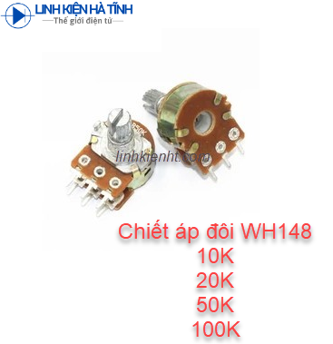 Chiết áp đôi 100K 15mm