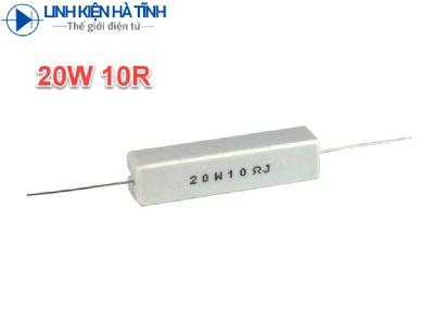 TRỞ SỨ TRỞ CÔNG SUẤT 20W 10R 10OHM 20W  TRỞ SỨ TRỞ CÔNG SUẤT 20W 10R 10OHM 20W