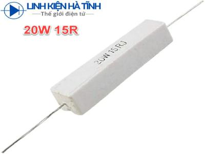 TRỞ SỨ TRỞ CÔNG SUẤT 20W 15R 15OHM 20W  TRỞ SỨ TRỞ CÔNG SUẤT 20W 15R 15OHM 20W