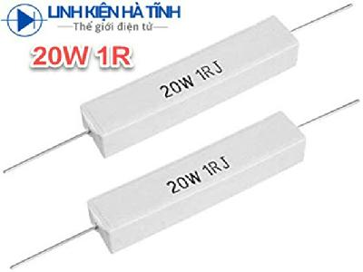 TRỞ SỨ TRỞ CÔNG SUẤT 20W 1R 1OHM 20W  TRỞ SỨ TRỞ CÔNG SUẤT 20W 1R 1OHM 20W