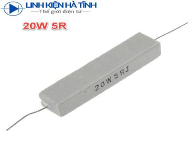 TRỞ SỨ TRỞ CÔNG SUẤT 20W 5R 5OHM 20W  TRỞ SỨ TRỞ CÔNG SUẤT 20W 5R 5OHM 20W