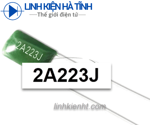 TỤ MICA 223J 2A223J DIP 22nF 100V P=5mm