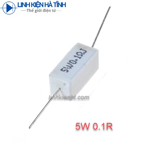 TRỞ 5W 0.1R TRỞ SỨ 5W 0.1R ́5W 0.1 OHM LOẠI TỐT
