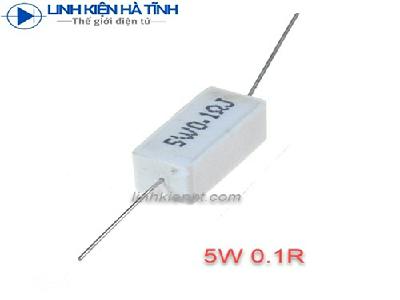 TRỞ 5W 0.1R TRỞ SỨ 5W 0.1R ́5W 0.1 OHM LOẠI TỐT