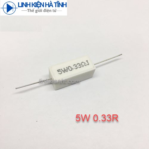 TRỞ 5W 0.33R TRỞ SỨ 5W 0.33R ́5W 0.33 OHM LOẠI TỐT
