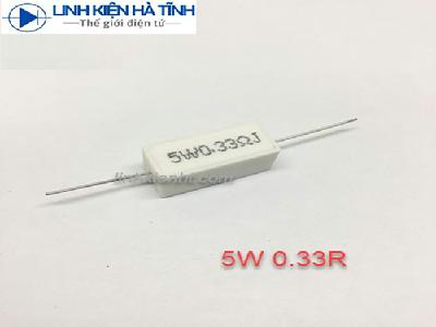 TRỞ 5W 0.33R TRỞ SỨ 5W 0.33R ́5W 0.33 OHM LOẠI TỐT