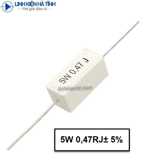 Trở sứ 5W (trở công suất) 0.47R
